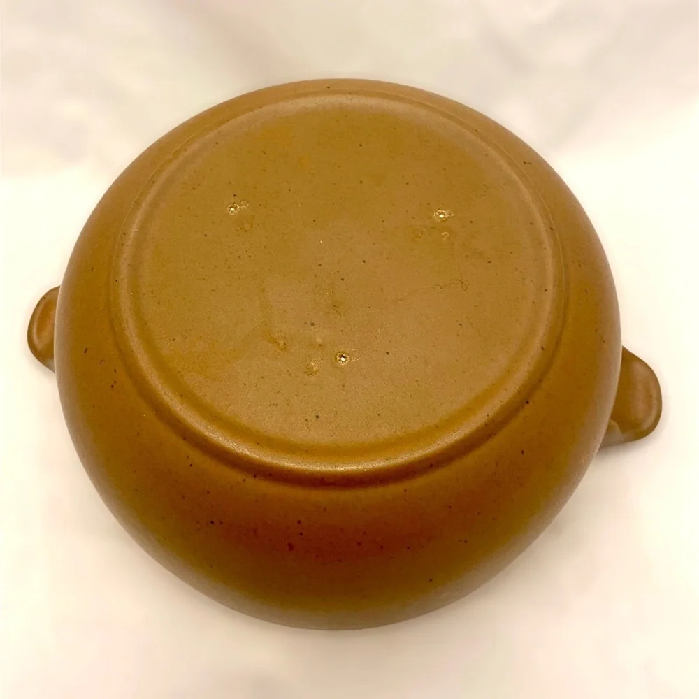 Stoneware Dutch Oven With Handles, No Lid, Brown Color, 4 Qt VGC